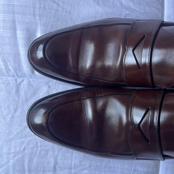 Brown Penny Loafers To Boot "Francis" size 8 1/2 - Picture 6 of 12